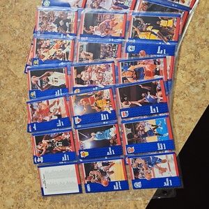 7 sheets of fleer '91 cards